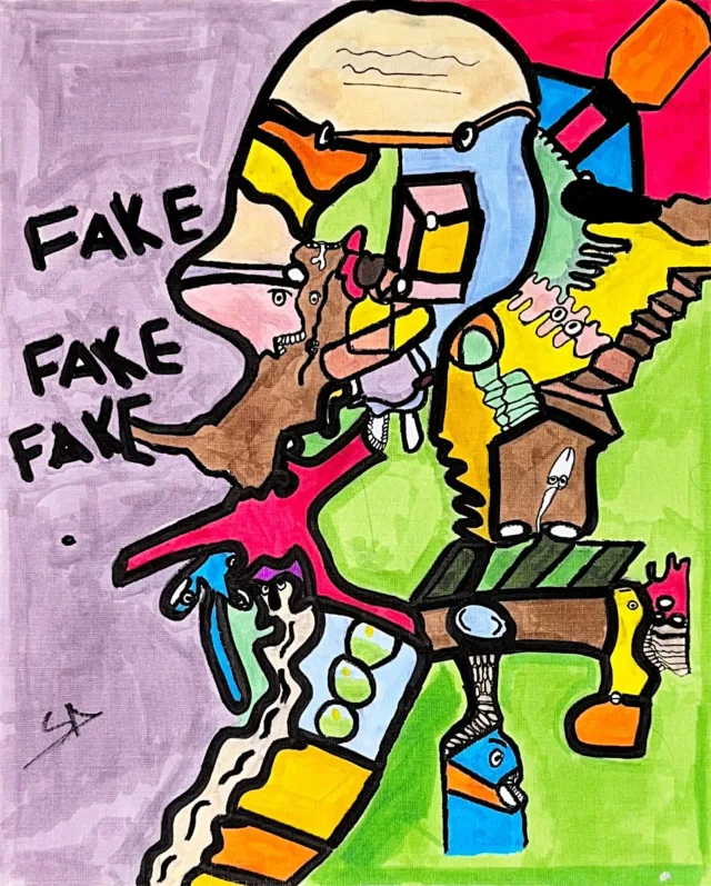 Fake Fake Fake, painting by S.R. (seennnr), press image