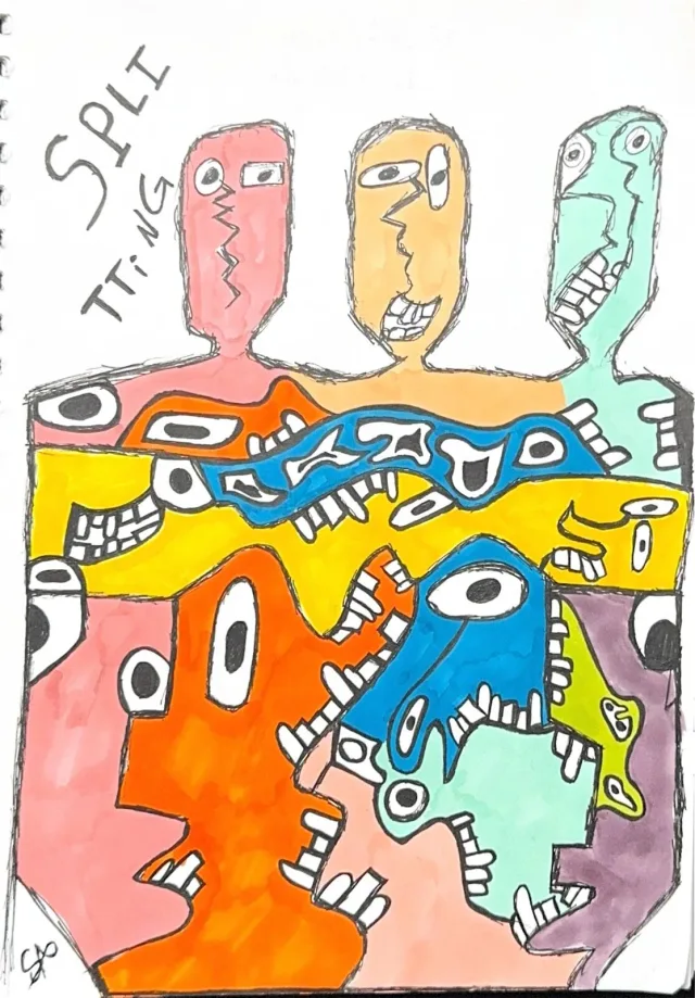 Splitting, painting by S.R. (seennnr), press image